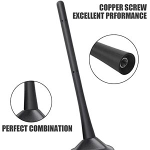 Universal Antenna Mast for Car Roof, 7 inch Flexible Rubber AM/FM Radio Antenna, Auto Replacement Accessories with Screws Adapter, Compatible for Most Car Models with Removable Antenna (Black)