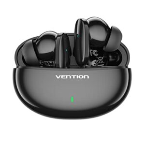 vention true wireless earbuds – bluetooth 5.3 tws noise cancelling earbuds with charging case in-ear waterproof sports headphones with built-in microphone ear buds for iphone android phone and gaming