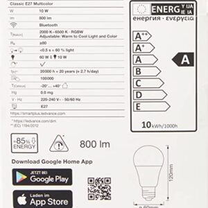 Ledvance 4060000000000 40600000000000 Smart+ Starter Kit Lighting E27 10 W Energy Efficiency Class: A (A++ -E) RGBW