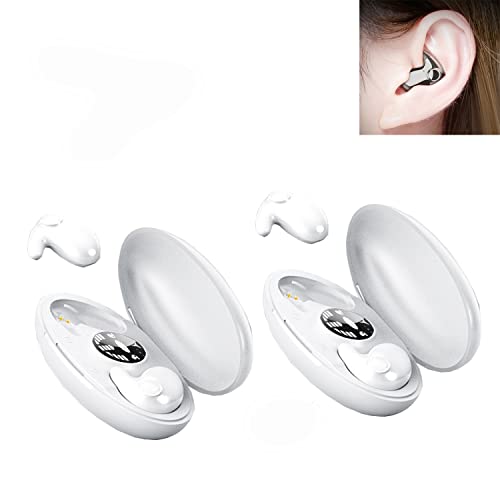 kdlgjdv Invisible Sleep Wireless Earphone Ipx5 Waterproof,Hidden Ear Buds Wireless Bluetooth Earbuds, Earbuds for Sport with Ipx5 Waterproof (White, 2pcs)