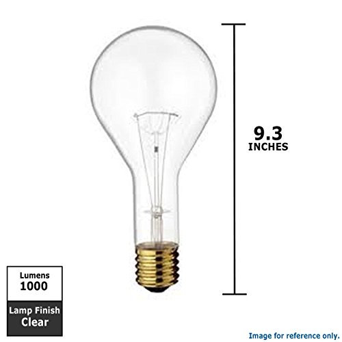 LEDVANCE 16034 Clear Sylvania Incandescent 500W PS35 Utility Light Bulb, E39 Mogul Base, 10000 Lumen, 2850K Warm White Finish, 1 Pack