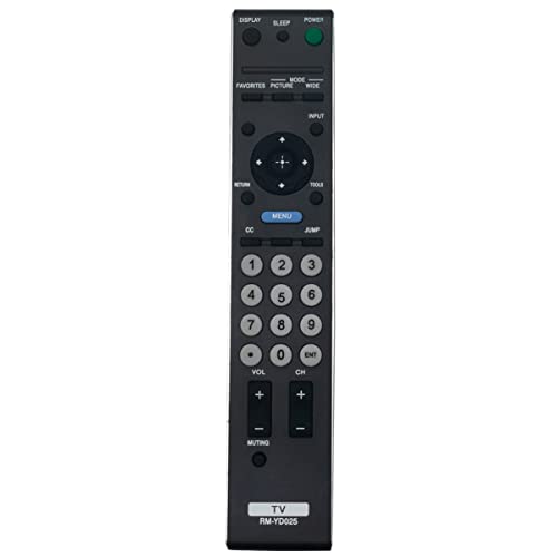 RM-YD025 Replacement Remote Control Applicable for Sony TV KDL-22L4000 KDL-52S4100 KDL-40S4100 KDL-46S4100 KDL-40S504 KDL-40S5100 KDL-40SL150 KDL-40V5100 KDL-40VE5 KDL-46S504 KDL-46S5100 KDL-46V5100