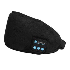 bluetooth 5.0 sleep headphones, wireless eye mask headband sport headset with stereo sound long time play for workout, running, yoga, sleeping, meditation(black)