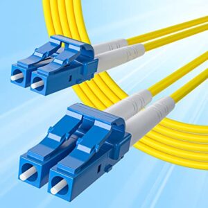 10gtek lc-lc smf duplex fiber optic patch cable, 40-meter(131.2-ft)