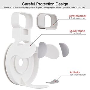 V-MORO HomePod Mini Wall Mount Holder, Outlet Mount Stand Hidden Cable Management for Apple HomePod Mini Smart Speaker Shelf Without Messy Wires Excellent Space Saving Punch-Free 2-Pack White