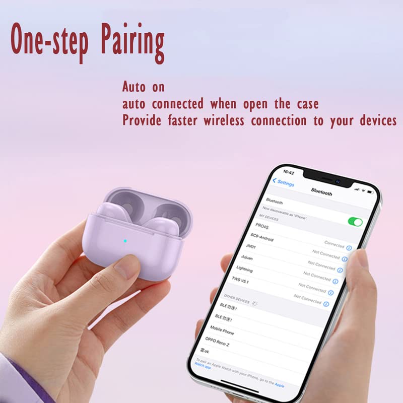 Purple Smallest Invisible Earbuds Hidden For Work Wireless Bluetooth Micro Sleep Mini Small Tiny Earbuds For Small Ears Invisible Earbud Small Ear Buds Cute Noise Cancelling Earbud Sleepping Bud