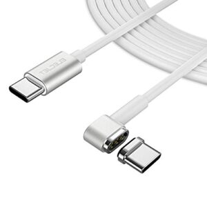 elecjet magnetic usb c to c charging cable for macbook pro air, ipad pro, 87w pd fast charger for samsung galaxy s23 s22 s21 s20 ultra, google pixel 7 6 pro, moto g, dell xps, type c devices, 6.6ft