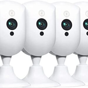 Home Security Cameras 4pcs with 1080P Night Vision Sound/Motion Detect, Indoor Cameras with Phone app, Surveillance IP Cameras Work with Alexa, 2 Way Talk Live Video for Baby Monitor/Pet/Kids