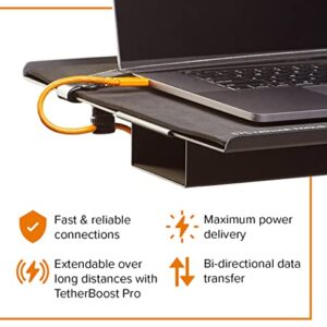 Tether Tools TetherPro USB-C to USB-C Cable | for Power Delivery, Fast Transfer and Connection Between Camera and Computer | High Visibility Orange | 3 Feet (.9 m)