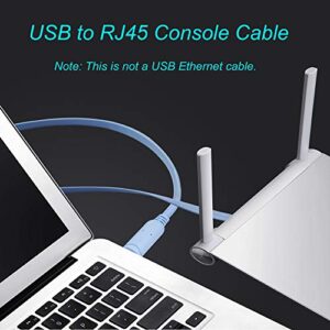 USB to RJ45 Console Cable,5FT(1.5M) USB A Male to RJ45 Male FTDI Cisco Console Cable for Routers, Switches,Serves and More.