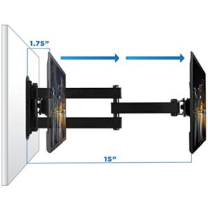 Mount-It! TV Wall Mount Monitor Bracket with Full Motion Articulating Tilt Arm, 15" Extension Arm Fits 17 19 20 22 23 24 26 27 28 29 30 32 35 37 39 42 47 LCD LED Displays up to VESA 200x200