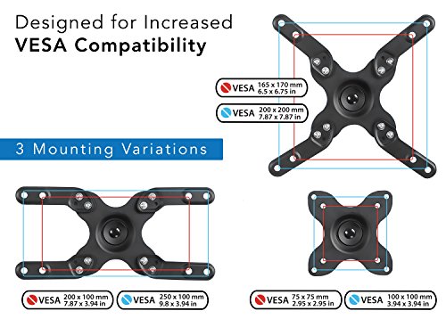 Mount-It! TV Wall Mount Monitor Bracket with Full Motion Articulating Tilt Arm, 15" Extension Arm Fits 17 19 20 22 23 24 26 27 28 29 30 32 35 37 39 42 47 LCD LED Displays up to VESA 200x200