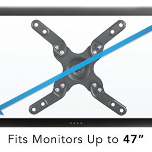 Mount-It! TV Wall Mount Monitor Bracket with Full Motion Articulating Tilt Arm, 15" Extension Arm Fits 17 19 20 22 23 24 26 27 28 29 30 32 35 37 39 42 47 LCD LED Displays up to VESA 200x200