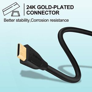 Anbear Mini HDMI to HDMI Adapter, Mini HDMI to HDMI Cable 4K×2K for DSLR Camera,Laptop, Camcorder, Tablet and Graphics Video Card