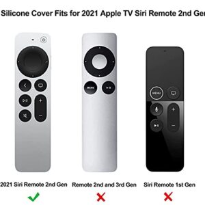 Remote Case for Apple TV 4K Siri Remote 2021 2022 - Auswaur Silicone Protective Remote Cover Case Compatible with Apple TV 4K / HD Siri Remote 2021 2022 Controller (2nd Gen/3rd Gen) - Orange