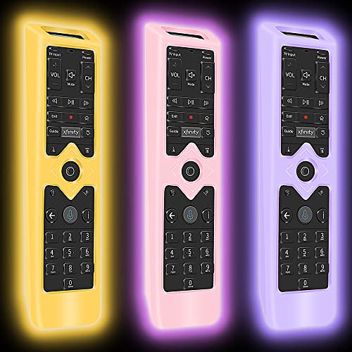 【3Pack】 Remote Case Covers for Xfinity Remote Control,Silicone Protective Case Skin Sleeve for XFinity Comcast XR15 Voice Remote,[Thicken Layer] Shockproof Remote Battery Back Covers Glow in The Dark