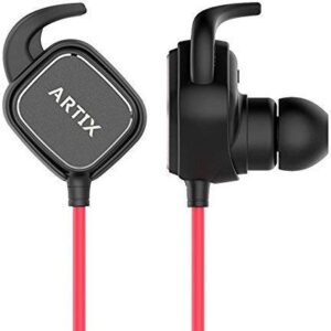 ARTIX Neckband Bluetooth Headphones with Mic - Wireless Sport Earbuds, Bluetooth Wireless Earbuds with Earhooks, Bluetooth Earbuds with Ear Hook, Running Earbuds, Neck Bluetooth Headphones Microphone