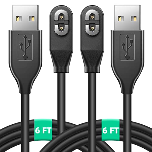 2 Pack-6FT Charging Cable for AfterShokz Aeropex AS800 & Shokz OpenRun Pro & OpenRun & OpenRun Mini & OpenComm Magnetic Charging Cable USB Charger Cable for AfterShokz Aeropex Headphones Charger Cords