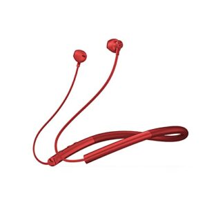 essonio bluetooth headphones wireless earbuds neckband with mic noise cancelling wireless headset 400 hours standby timefor sports (red)