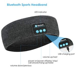 Sleeping Headband Bluetooth Wireless Headphones with Mic, Sleeping Headphones Music Headband, Ultra-Soft Headband for Side Sleepers Workout Running Jogging