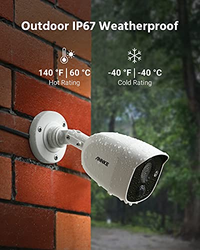 ANNKE Home Wired Camera Security System, 8CH 5MP Lite H.265+ AI DVR with 1 TB Hard Drive and 8 X 1080P HD Weatherproof PIR Cameras, Human/Vehicle Detection, White Light Alarm, Email Alert–E200