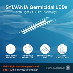 LEDVANCE Sylvania 4ft Shop Light with LightSHIELD Technology, Germicidal, 40W, 4000 Lumens, Non-Dimmable, On/Off Pull Chain, Linkable, 4000K, Cool White (75751)