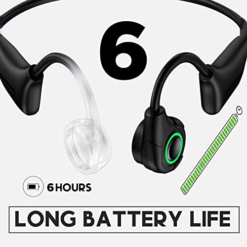 ESSONIO Bone Conduction Headphones Open Ear Headphones Bluetooth Headphones with Microphone IPX7 Waterproof Headphones Wireless Headphones for Sport Open Ear with 32G Memory