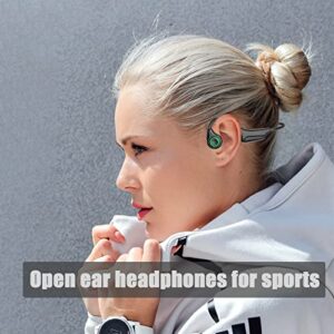 ESSONIO Bone Conduction Headphones Open Ear Headphones Bluetooth Headphones with Microphone IPX7 Waterproof Headphones Wireless Headphones for Sport Open Ear with 32G Memory