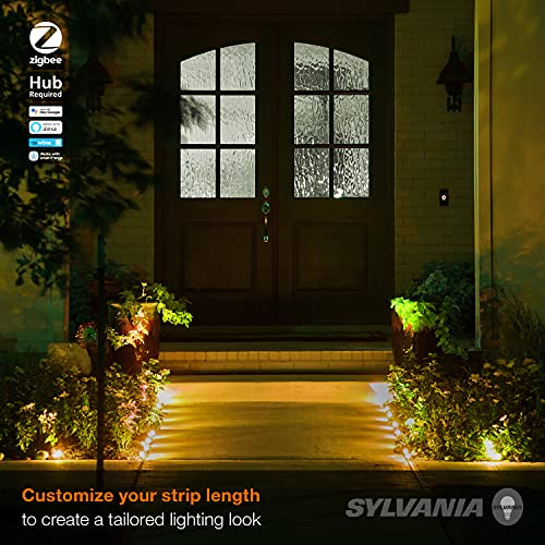 SYLVANIA Smart LED ZigBee RGBW Full Color Outdoor Accent Light Starter Kit, 14', Works with SmartThings and Amazon Echo Plus (75541)