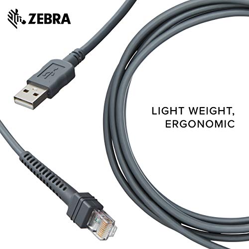 Zebra Cable for LS2208 Series Handheld Scanner Gray CBA-U01-S07ZAR