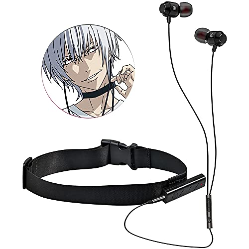 Bftelly A Certain Scientific Railgun Bluetooth Earphone Accelerator Cosplay Neck Choker Earbuds Headphones for Sports Running Headphones