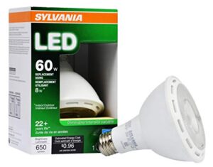 ledvance sylvania 79219 dimmable 8w led par30 narrow flood bulb, white