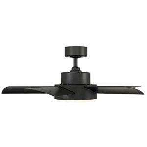 Vox Indoor and Outdoor 5-Blade 38in Smart Ceiling Fan in Bronze with 3000K LED Light Kit and Remote Control works with Alexa and iOS or Android App