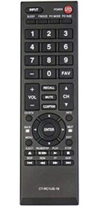 new ct-rc1us-16 remote control replacement for toshiba tv 28l110u 32l110u 32l220u 40l310u 43l310u 43l420u 49l310u 49l420u 55l310u 65l350u 19av600 19c100u 24l4200 26c10