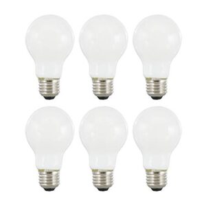sylvania led truwave natural series a19 light bulb, 75w equivalent, efficient 11w, medium base, 1100 lumens. dimmable, frosted 5000k daylight – 6 pack (40819)
