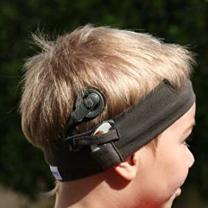hearinghenry JUNIOR Sports Cochlear Implant Headband (Age 3yrs-10yrs) (Blue Lightning)