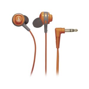 audio technica athcor150or in-ear headphones, orange