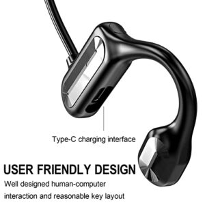 XUnion Wireless Bluetooth Headset Bone-Conduction Headphones Bluetooth 5.2 Wireless Earbuds Outdoor Sport Headset Business Headset K