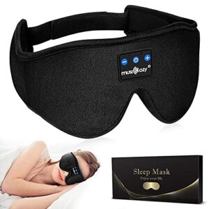 MUSICOZY Sleep Headphones Bluetooth Headband Sleeping Headphones Sleep Mask, Breathable Sleeping Eye Mask for Side Sleepers Men Women Travel Cool Tech Gadgets Unique Gifts Boys Girls, Pack of 2