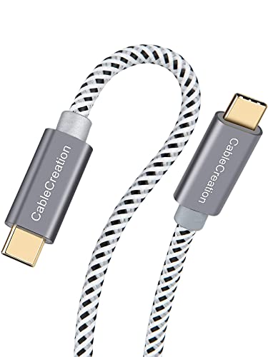 CableCreation USB C to USB C Cable 10 FT 60W, Braided USB Type C Fast Charging Cable, USB C Cable to USB C 3A 480Mbps Data for MacBook Pro Air Galaxy S22 Ultra/S21/S20+ Pixel 4/5 etc. 3m Space Gray