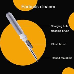 Bluetooth Earbuds Cleaning Pen, Multifunction Earphones Cleaner Suitable for Headset,Keyboard, Phone and Camera Lens (White)