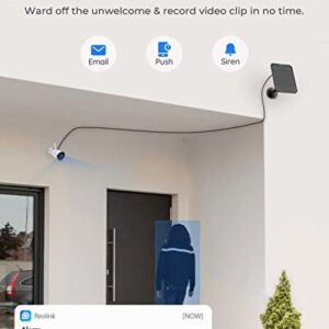 REOLINK Solar WiFi Camera Security Outdoor, 100% Wire-Free, No Hub Needed, 1080p, 2-Way Talk, Night Vision, PIR Motion Detection, Works with Alexa, Argus Eco with Solar Panel