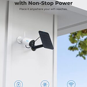 REOLINK Solar WiFi Camera Security Outdoor, 100% Wire-Free, No Hub Needed, 1080p, 2-Way Talk, Night Vision, PIR Motion Detection, Works with Alexa, Argus Eco with Solar Panel