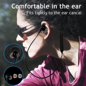 Sanpanpai Neckband Headphones, Earphones with TF Card Slot, IPX5 Sport Earbuds for Running, in-Ear Headset Lightweight Earphones - Black