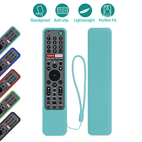 Cover for Sony Bravia TV Remote Cover, Protective Remote Case for RMF-TX600U RMF-TX520U Remote, for Sony samrt tv Remote RMF-TX600U RMF-TX500U RMF-TX500E RMF-TX621U (Glow in Dark Blue)