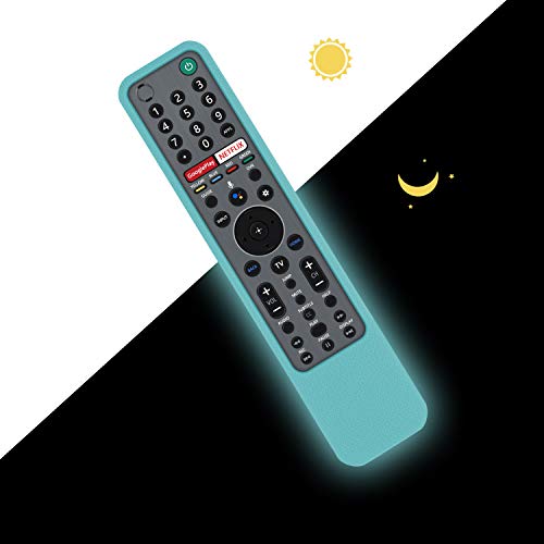 Cover for Sony Bravia TV Remote Cover, Protective Remote Case for RMF-TX600U RMF-TX520U Remote, for Sony samrt tv Remote RMF-TX600U RMF-TX500U RMF-TX500E RMF-TX621U (Glow in Dark Blue)