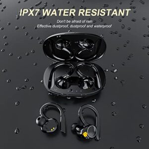 QLXAQLX True Wireless Earbuds via Bluetooth,Running,Working, Headphones,Waterproof and Dust Resistant, up to 50h Battery Life, Black