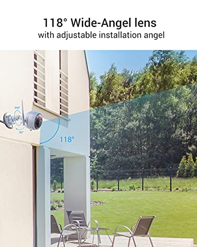 EZVIZ Security Camera Outdoor 1080P WiFi, Motion Alert with Strobe Light & Siren, IP66 Weatherproof, 100ft Night Vision, Two-Way Audio, Works with Alexa and Google(CTQ3W)