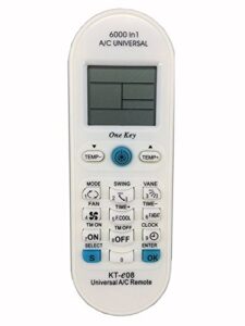 kt-e08 universal remote for all major brands of mini split ac