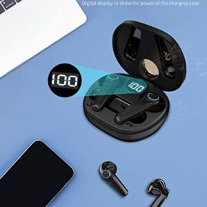 JOYHOOSH Wireless Bluetooth Earbuds, Bluetooth 5.2 Wireless Ear Buds with Charging Case Stereo Sound Earphones Wireless Headphones with Microphone 35H Playtime & Power Display IPX6 Waterproof (Black)